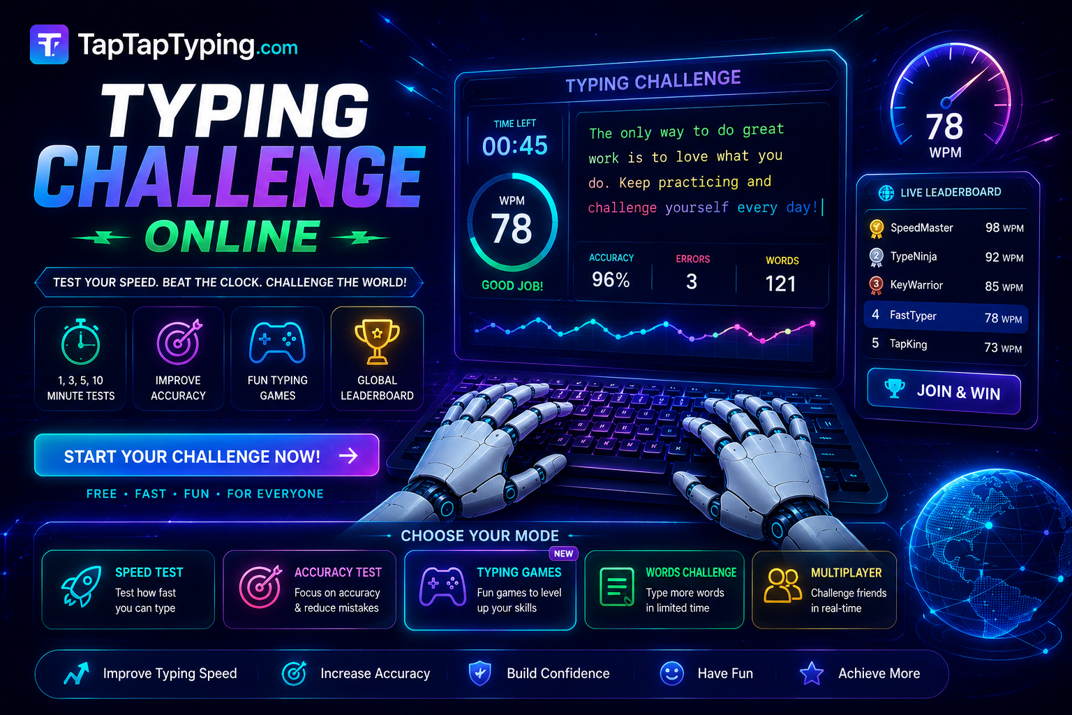 Typing Challenge Online: 7  Tests to Beat Your Best Score