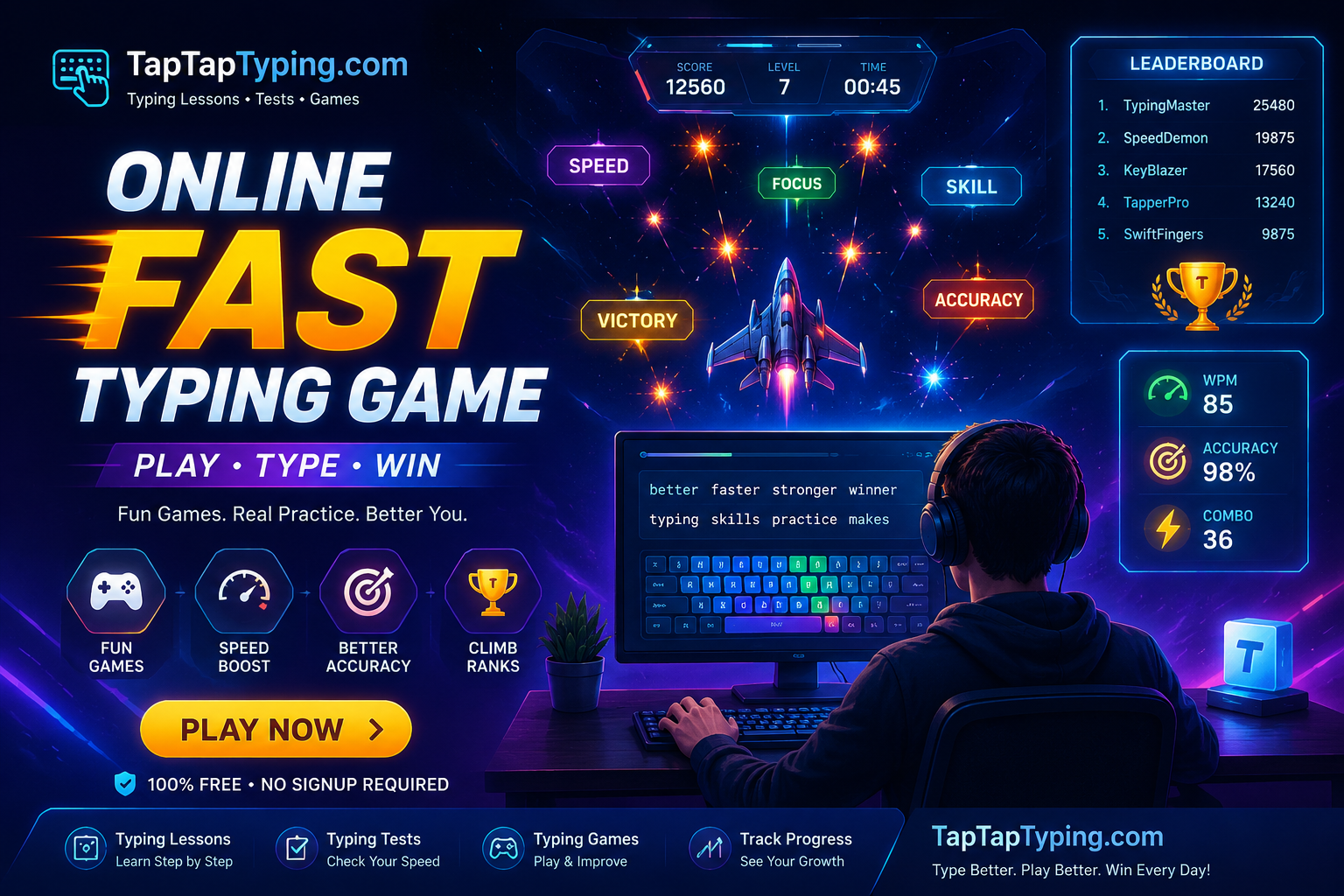 Online Fast Typing Game- speed test- Play online for free!