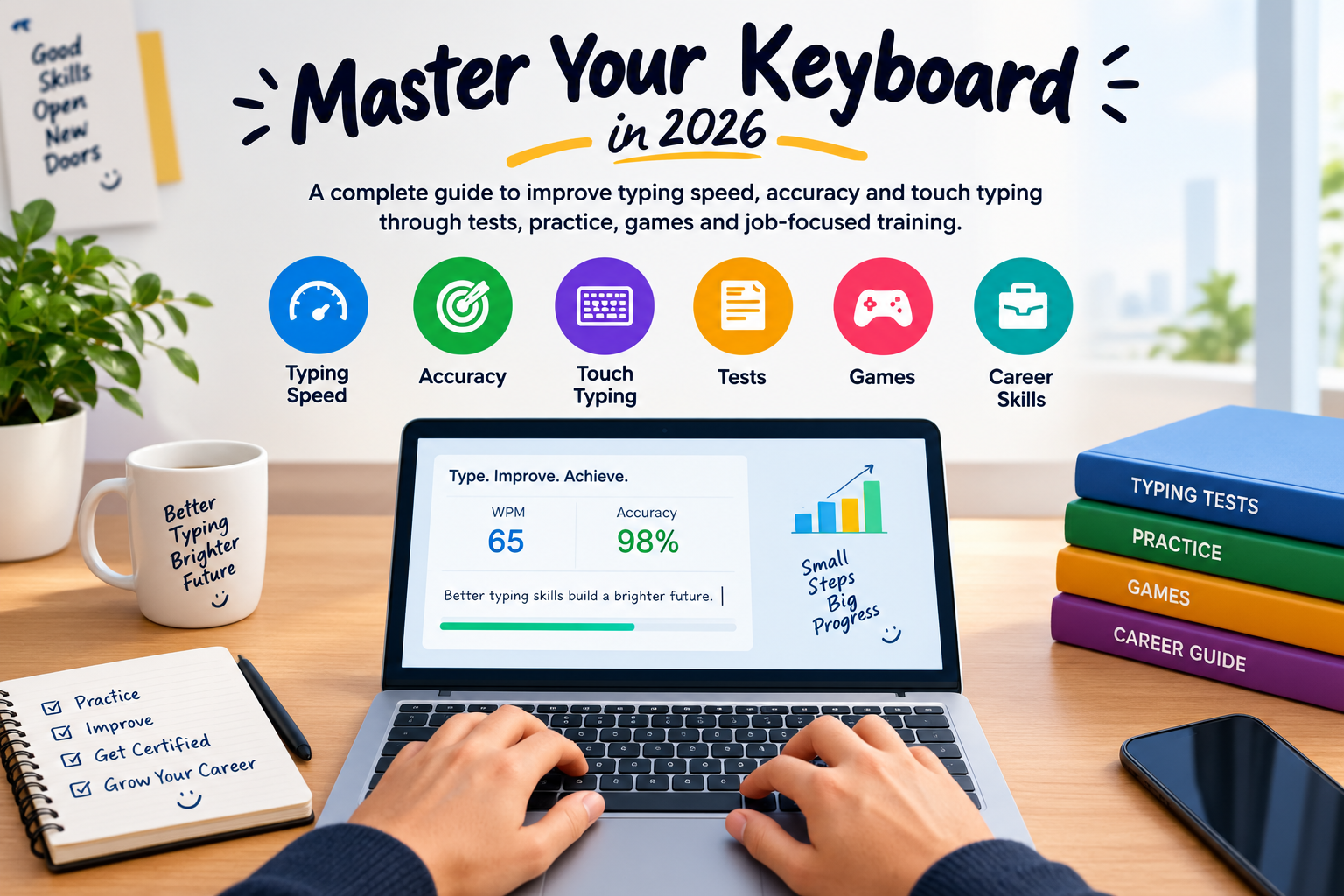 Master Your Keyboard Complete Guide to Typing Speed, Accuracy, Practice, Tests, Games & Career Skills
